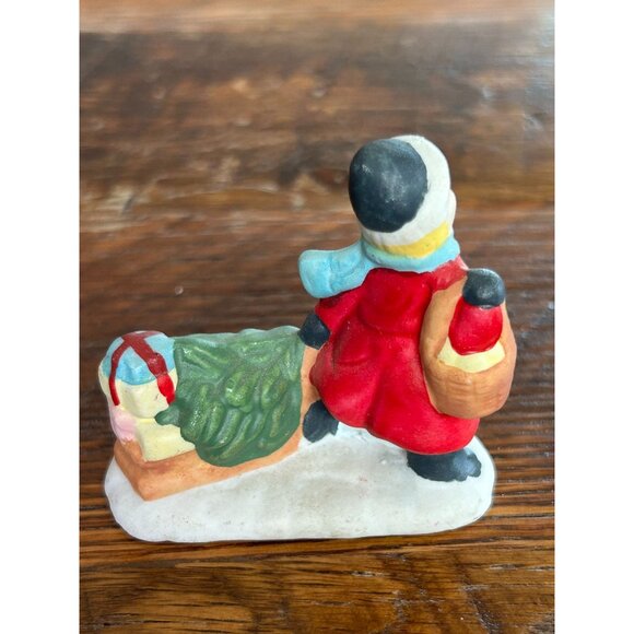 Set Of 6 Vintage Christmas Village Figurines Carolers Snowman Kids Holiday Decor - Picture 7 of 14